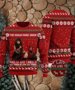 The Human Music Group Quotes Famous Horror Movie Ugly Christmas Sweater Gift For Men Women