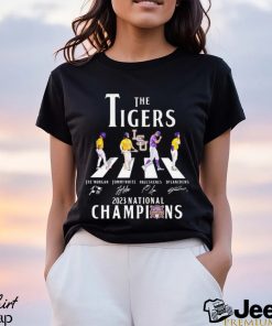 The LSU Tigers Abbey Road 2023 National Champions Signatures shirt