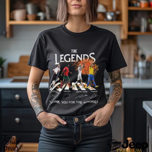 The Legends David Beckham And Luis Figo And Zinedine Zidane And Ronaldo Thank You For The Memories Unisex T Shirt