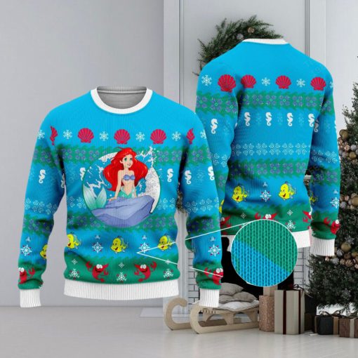 The Little Mermaid Knitted Christmas Sweater For Men And Women