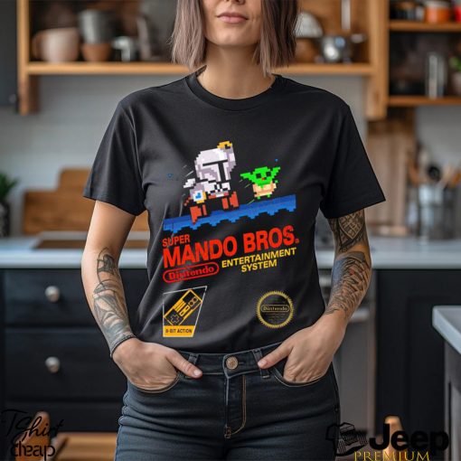 The Mandalorian X Super Mario Bros Super Mando Bros Dintendo game shirt