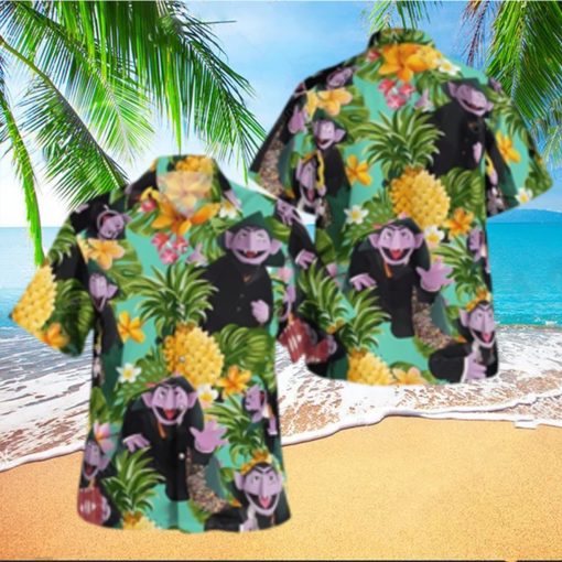 The Muppet Count Von Count Summer Pineapple Tropical Hawaiian Shirt