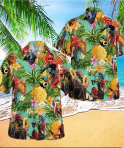 The Muppet Electric Mayhem Pineapple Tropical Summer Hawaiian Shirt