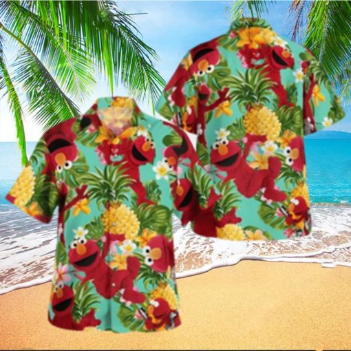 The Muppet Elmo Pineapple Tropical Summer Hawaiian Shirt