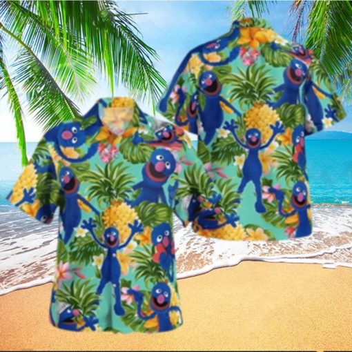 The Muppet Grover Pineapple Tropical Summer Hawaiian Shirt