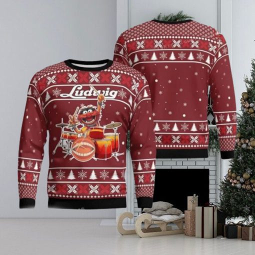 The Muppets Drummer Ludwig Christmas Ugly Sweater Party