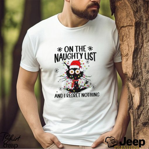 The Naughty List cat shirt