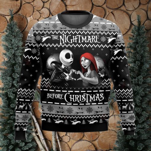 The Nightmare Before Christmas Jack and Sally Ugly Sweater Christmas 3D Printed