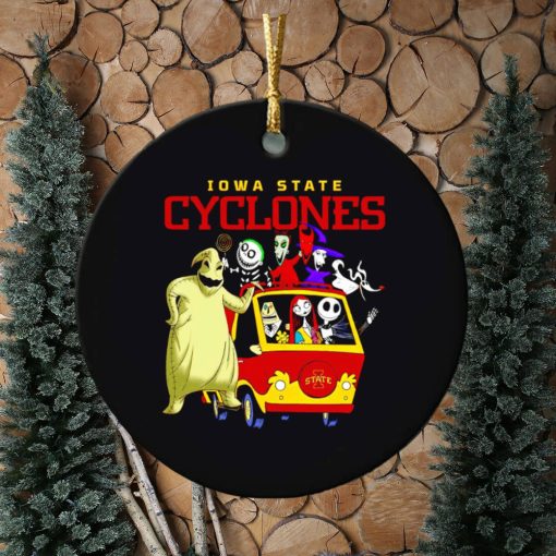 The Nightmare Before Christmas characters Iowa State Cyclones on the car ornament