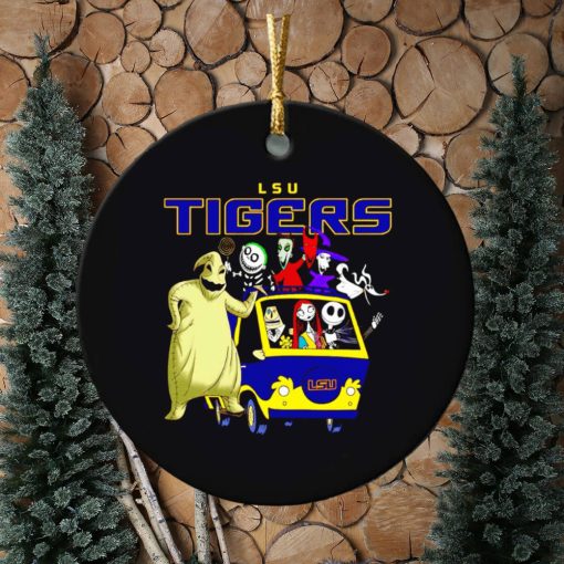 The Nightmare Before Christmas characters LSU Tigers on the car ornament