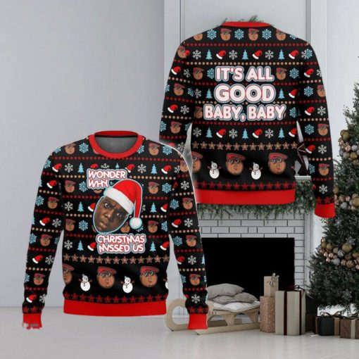 The Notorious B.I.G. Wonder Why Christmas Misses Us Ugly Sweater Gift Christmas For Men And Women