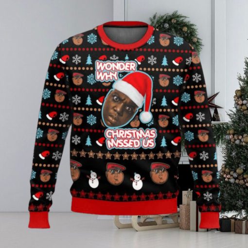 The Notorious B.I.G. Wonder Why Christmas Misses Us Ugly Sweater