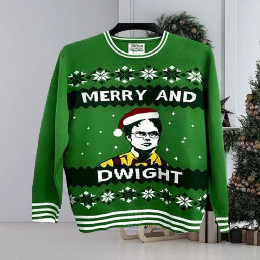 The Office Merry and Dwight Adult The Office Ugly Christmas Sweater