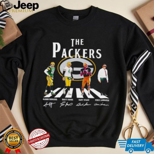 The Packers Abbey Road Aaron Rodgers Brett Favre Bart Starr signatures shirt