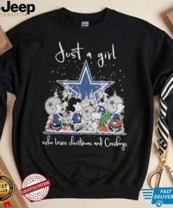 The Peanut Just A Girl Who Loves Christmas And Cowboys Shirt