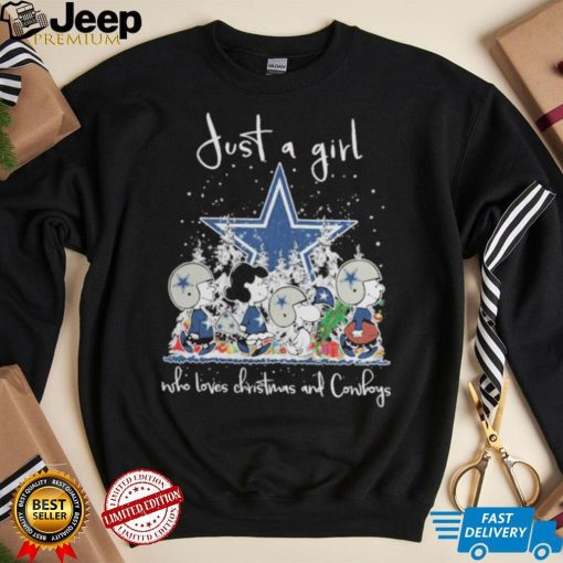 The Peanut Just A Girl Who Loves Christmas And Cowboys Shirt