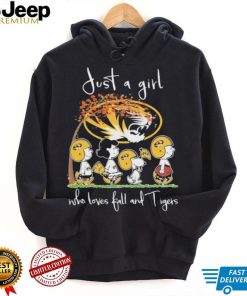 The Peanut Just A Girl Who Loves Fall And Mizzou Tigers Football Shirt