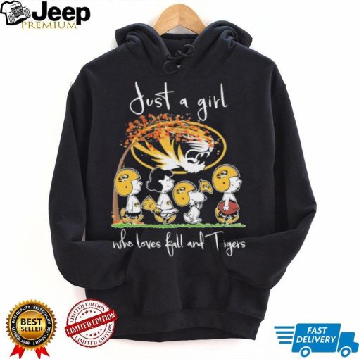 The Peanut Just A Girl Who Loves Fall And Mizzou Tigers Football Shirt