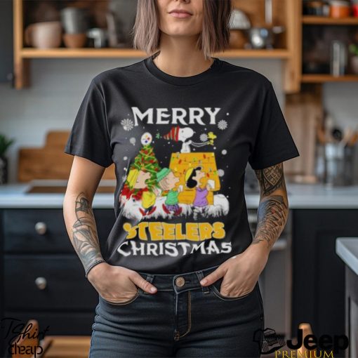 The Peanut Pittsburgh Steelers Christmas Tree Merry Christmas Shirt