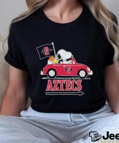 The Peanut Snoopy and Woodstock Riding Car San Diego State Aztecs 2023 Shirt