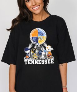 The Peanuts Characters abbey road Tennessee Sport team shirt