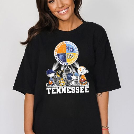 The Peanuts Characters abbey road Tennessee Sport team shirt