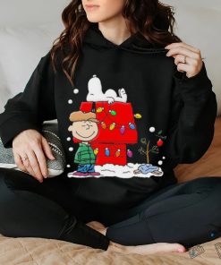 The Peanuts Charlie and Snoopy Merry Christmas Light 2023 Shirt