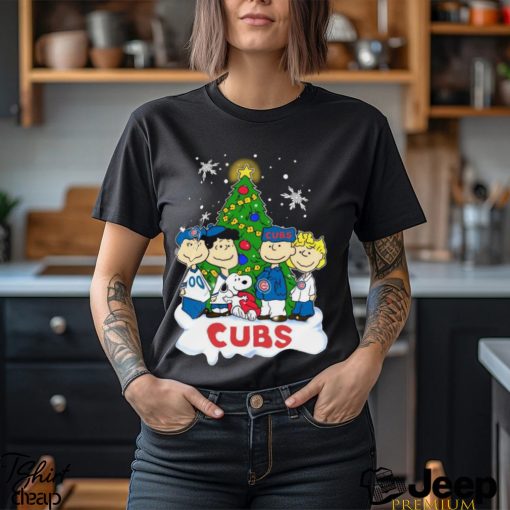 The Peanuts Chicago Cubs Christmas Tree 2023 Shirt