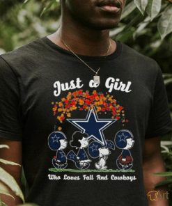 The Peanuts Just A Girl Who Loves Fall And Dallas Cowboys Shirt