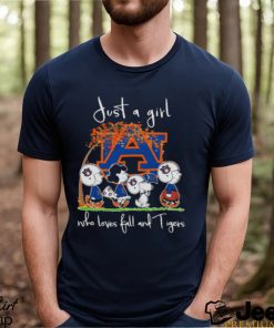 The Peanuts Just A Girl Who Loves fall And Tigers Shirt