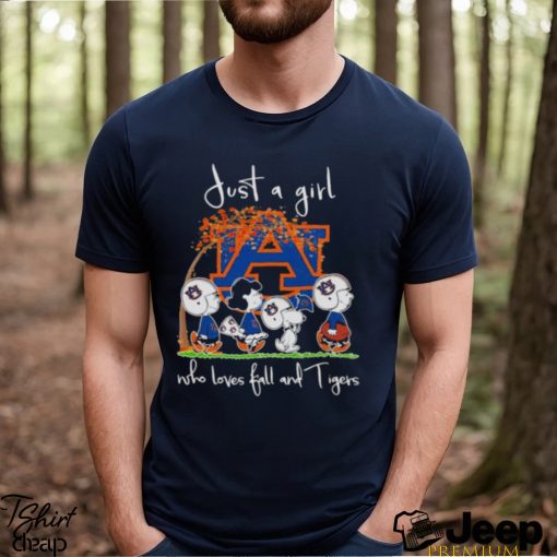 The Peanuts Just A Girl Who Loves fall And Tigers Shirt