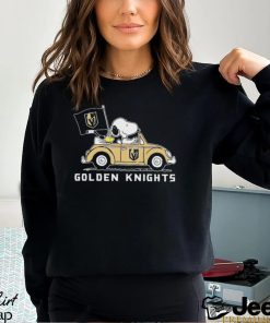 The Peanuts Snoopy And Woodstock Golden Knight Hockey On Car Shirt