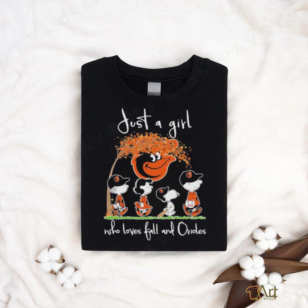 The Peanuts Characters Baltimore Orioles Fall Just Girl Shirt