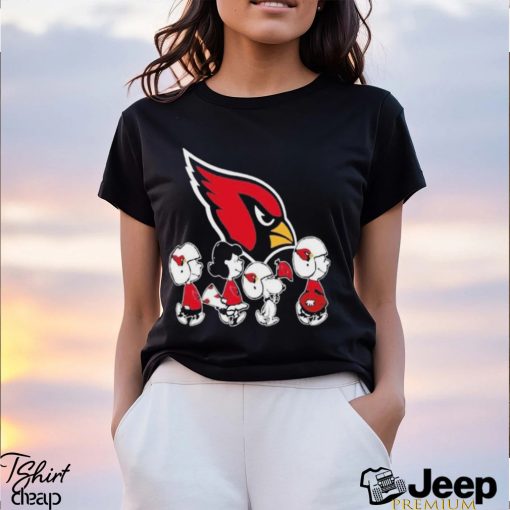 The Peanuts Snoopy and Friends cheer for the Arizona Cardinals NFL shirt