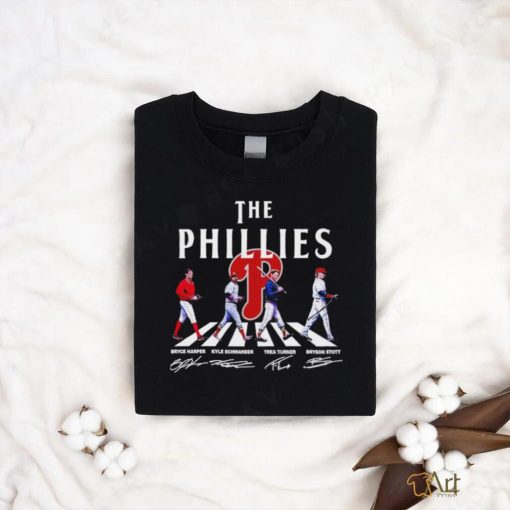 The Phillies Abbey Road Bryce Harper Kyle Schwarber Trea Turner signatures shirt