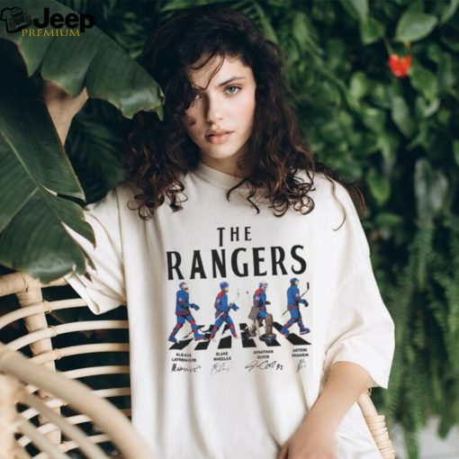 The Rangers Walking Abbey Road Signatures Ice Hockey Shirt