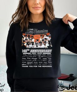 The San Francisco 140th Anniversary 1883 – 2023 Thank You For The Memories Signatures Shirt