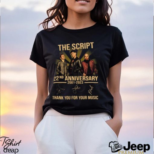 The Script 22nd Anniversary 2001 – 2023 Thank You For The Memories T Shirt