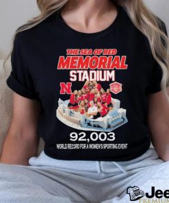 The Sea of Red Memorial Stadium 92,003 World Record for a Women’s Sporting Event Shirt