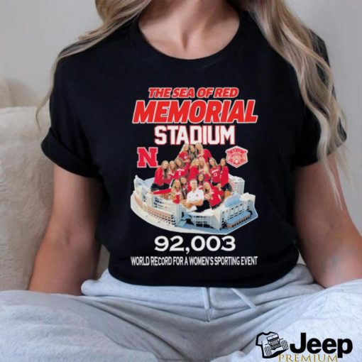 The Sea of Red Memorial Stadium 92,003 World Record for a Women’s Sporting Event Shirt