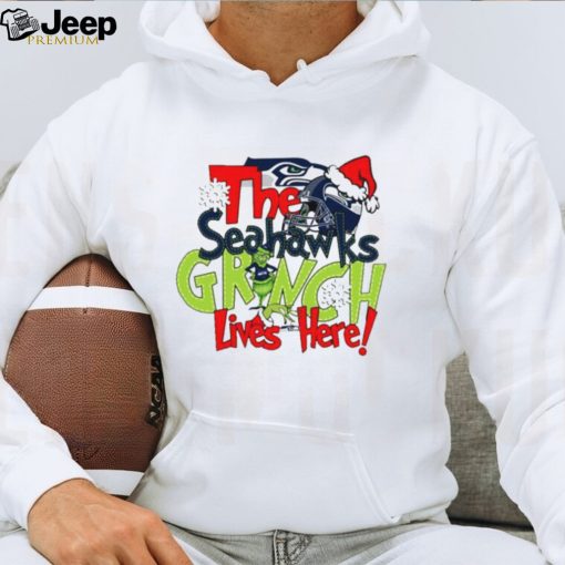 The Seahawks Grinch Lives Here Christmas Shirt