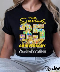 The Simpsons 35th Anniversary 1989 2024 Thank You For The Memories Shirt