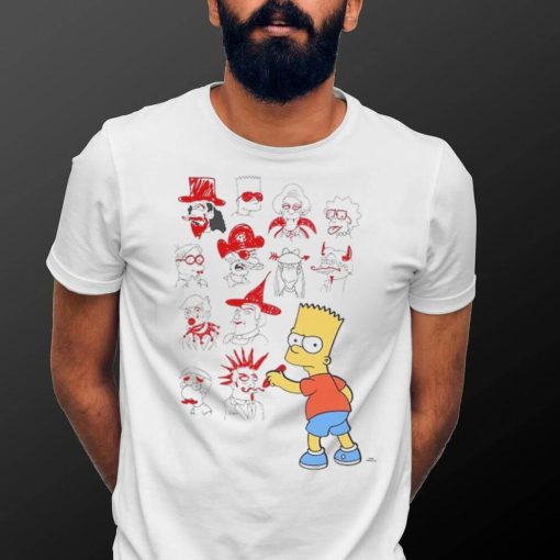 The Simpsons Freeze Max Youth School Doodles T Shirt