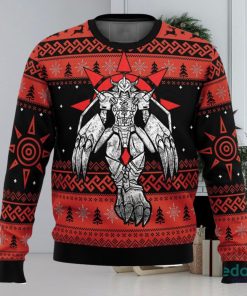 The Strongest Dragon Wargreymon Digimon 3D Ugly Christmas Sweater Christmas Gift Ideas Party Gift