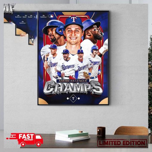 The Texas Rangers Are Going To The MLB 2023 World Series Clinched American League Champions Poster Canvas