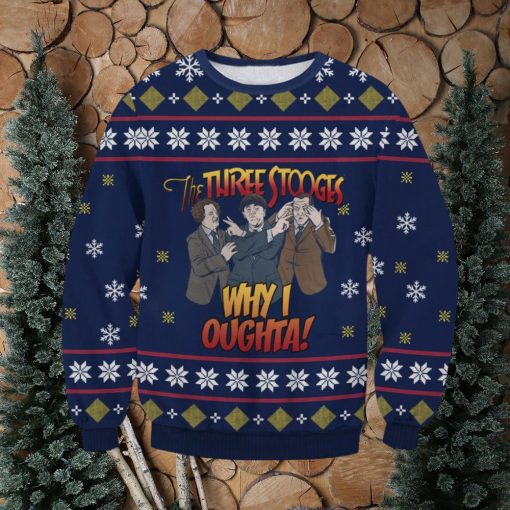 The Three Stooges Ugly Sweater Christmas Gift