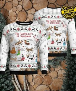 The Twelve Cats Of Christmas Christmas Ugly Sweater