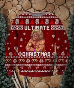 The Ultimate Warrior Knitting Pattern 3D Print Ugly Christmas Sweater Style Gift For Men Women