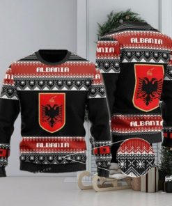 The United States Flag Of Albania Christmas Ugly Sweater Party