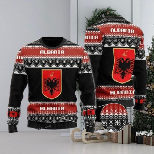 The United States Flag Of Albania Christmas Ugly Sweater Party